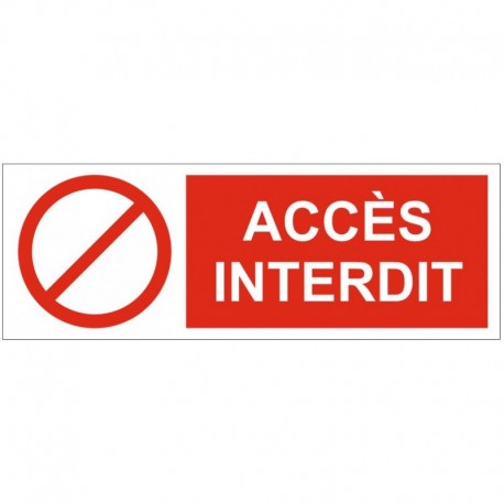 Pictogramme accés interdit