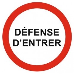 Pictogramme défense d'entrer danger
