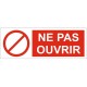 Panneau interdit au public logo