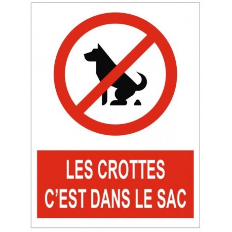 Autocollant déjections canine interdites
