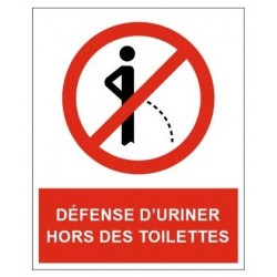 Panneau défense d'uriner