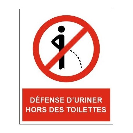 Panneau défense d'uriner