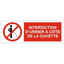 Panneau défense d'uriner hors des toilettes