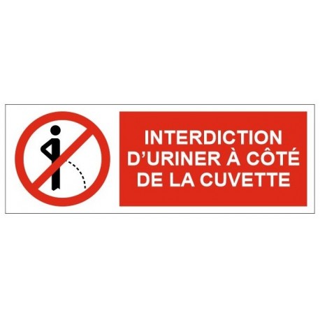 Panneau défense d'uriner hors des toilettes