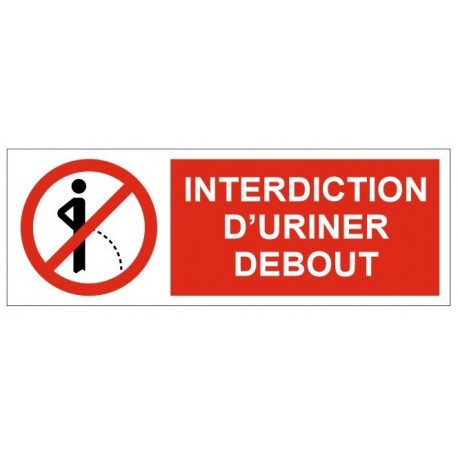 Panneau interdit d'uriner a côté des toilettes