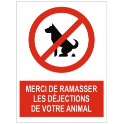Autocollant un maitre responsable ramasse des crotte de son chien