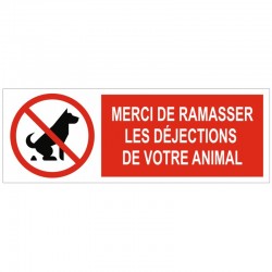 Pencarte merci de ramasser les déjections de votre animal