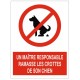 Pictogramme merci de ramasser les déjections de votre animal