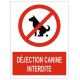 Panneau Déjection canine interdite
