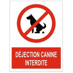 Panneau Déjection canine interdite