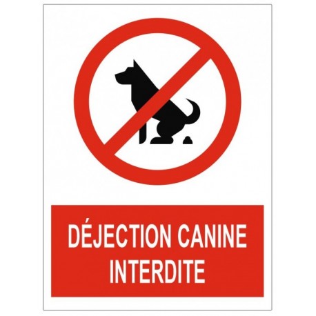 Panneau Déjection canine interdite