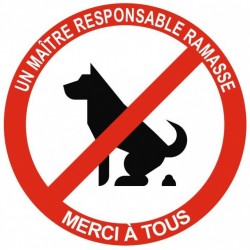 Panneau crottes de chien interdit