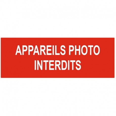 Panneau appareil photo interdit