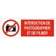 Pencarte photo interdit avec picto
