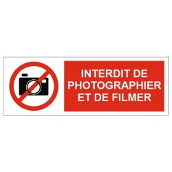 Panneau interdit photos et de filmer