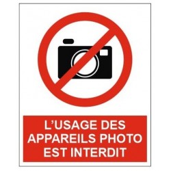 Autocollant interdit photos et videos