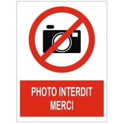 Autocollant photos interdit