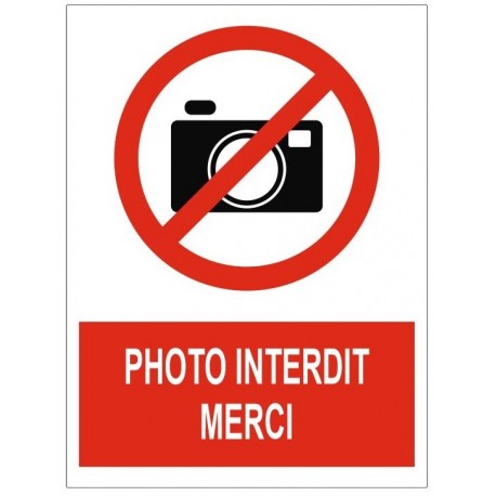 Autocollant photos interdit