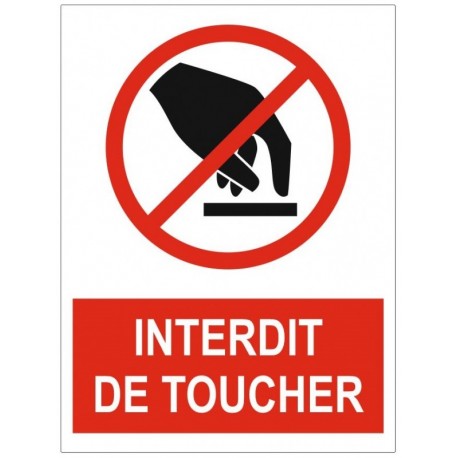 Autocollant ne pas toucher