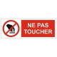 Panneau interdiction de toucher picto