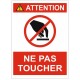 Panneau danger ne pas toucher