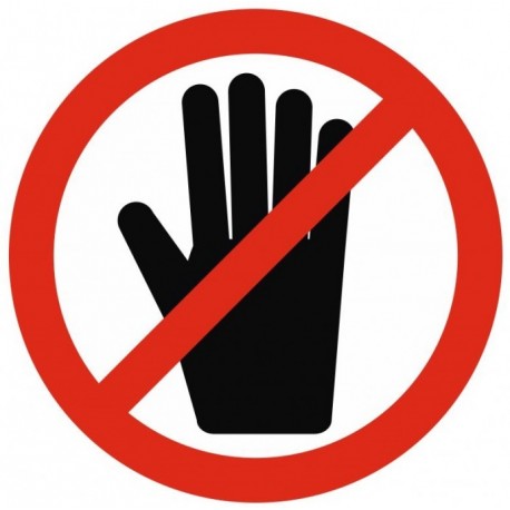 Panneau attention ne pas toucher (version anglaise)