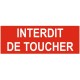 Picto ne pas toucher