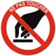 Pencarte interdit de toucher