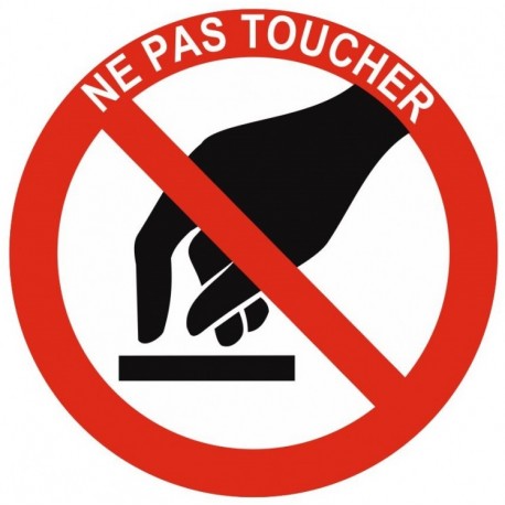 Pencarte interdit de toucher