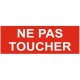 Autocollant ne pas toucher merci