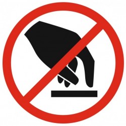 Autocollant please do not touch