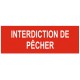 Panneau peche interdit