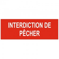 Panneau peche interdit