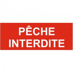 Panneau interdiction de pecher