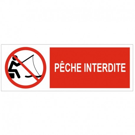 Autocollant interdiction de pecher
