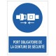 Autocollant port obligatoire de la ceinture