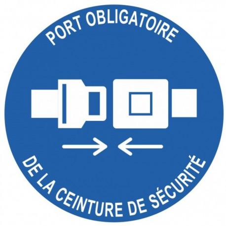 Panneau port obligatoire de la ceinture