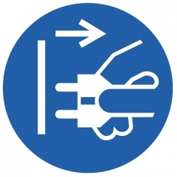 Panneau débrancher la prise