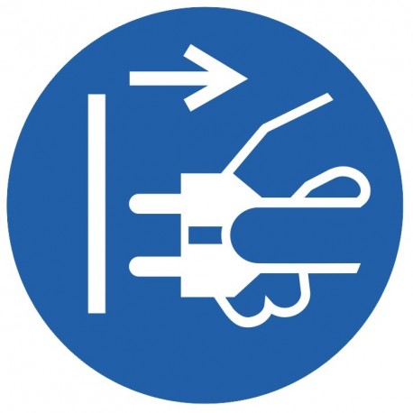 Panneau débrancher la prise