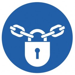 Autocollant verrouillage obligatoire