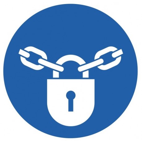 Autocollant verrouillage obligatoire