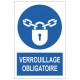 Pictogramme verrouillage obligatoire