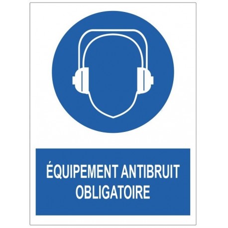 Panneau equipement port casque oreille obligatoire