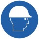 Pictogramme casque de protection obligatoire