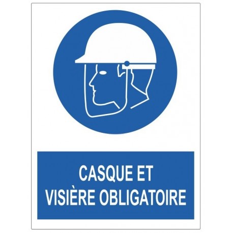 Autocollant casque de securite obligatoire