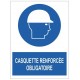 Picto signaletique casque de protection obligatoire