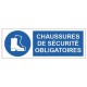 Autocollant chaussures de securite nettoyees