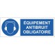 Autocollant casque anti bruit obligatoire