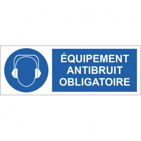 Autocollant casque anti bruit obligatoire