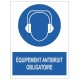 Panneau casque anti bruit obligatoire